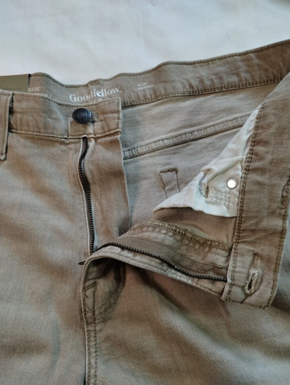 Goodfellow & Co Slim Straight Beige Jeans